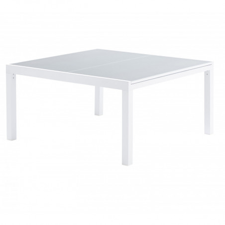 Salon de jardin Ensemble White star T 8/12 + F 8 col blanc et gris Wilsa Garden