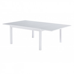 Salon de jardin Ensemble White star T 8/12 + F 8 col blanc et gris Wilsa Garden