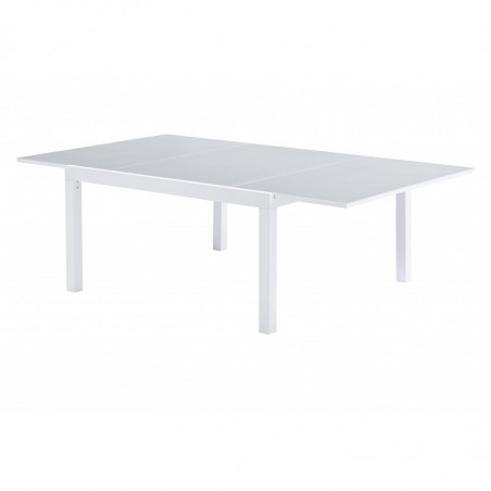 Salon de jardin Ensemble White star T 8/12 + F 8 col blanc et gris Wilsa Garden