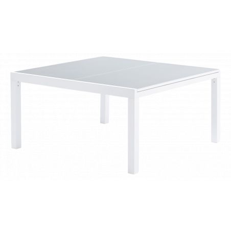 Table de jardin White Star T 8/12 Full Verre Blanc Wilsa Garden