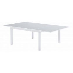 Table de jardin White Star T 8/12 Full Verre Blanc Wilsa Garden