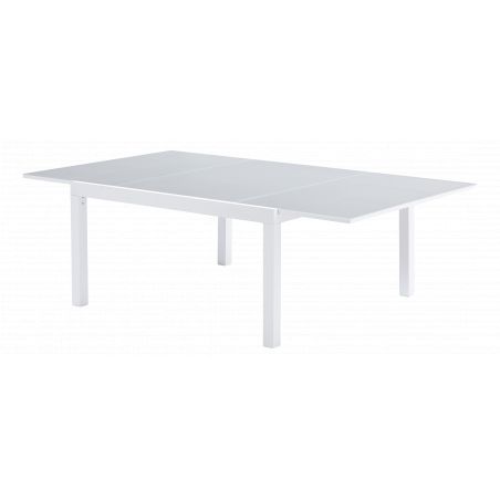 Table de jardin White Star T 8/12 Full Verre Blanc Wilsa Garden