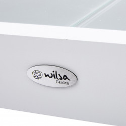 Table de jardin White Star T 8/12 Full Verre Blanc Wilsa Garden