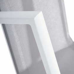 Fauteuil White Star structure aluminium coloris Blanc Wilsa Garden