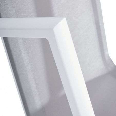 Fauteuil White Star structure aluminium coloris Blanc Wilsa Garden