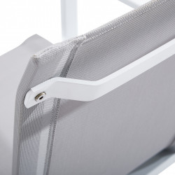 Fauteuil White Star structure aluminium coloris Blanc Wilsa Garden