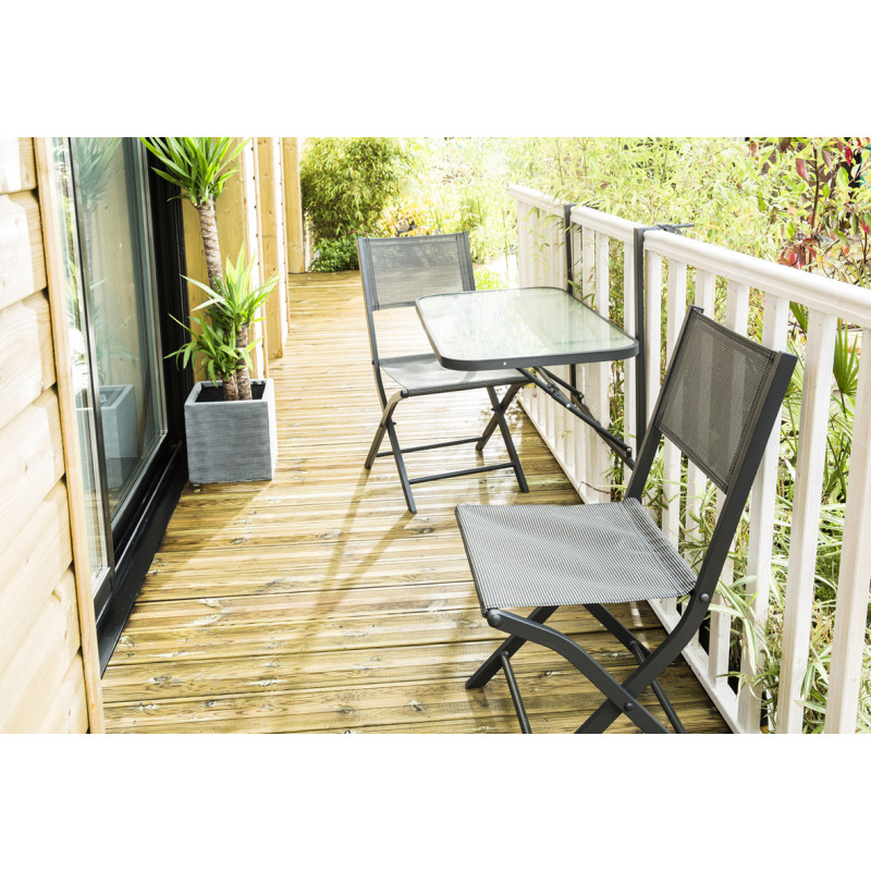 Ensemble Balcon T 2+C 2 Anthracite Wilsa Garden