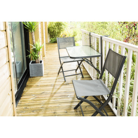Ensemble Balcon T 2+C 2 Anthracite Wilsa Garden