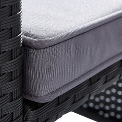 Ensemble Lounge Verre Noir S 2+F 1+TB Wilsa Garden