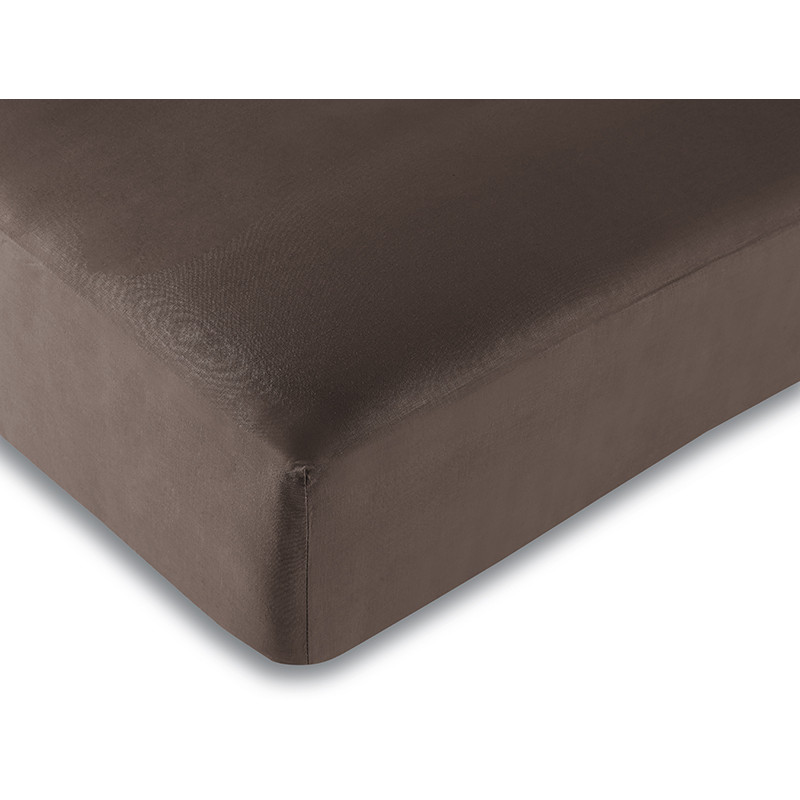 Drap housse Choco 160 x 200 cm / 100% coton / 57 fils/cm²