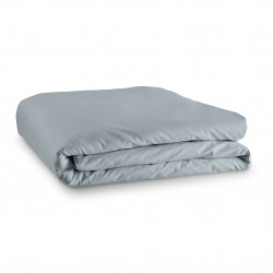 Housse de couette Gris clair 260 x 240 cm / 100% Coton / 57 Fils/cm² pour lit 2 places "King Size"