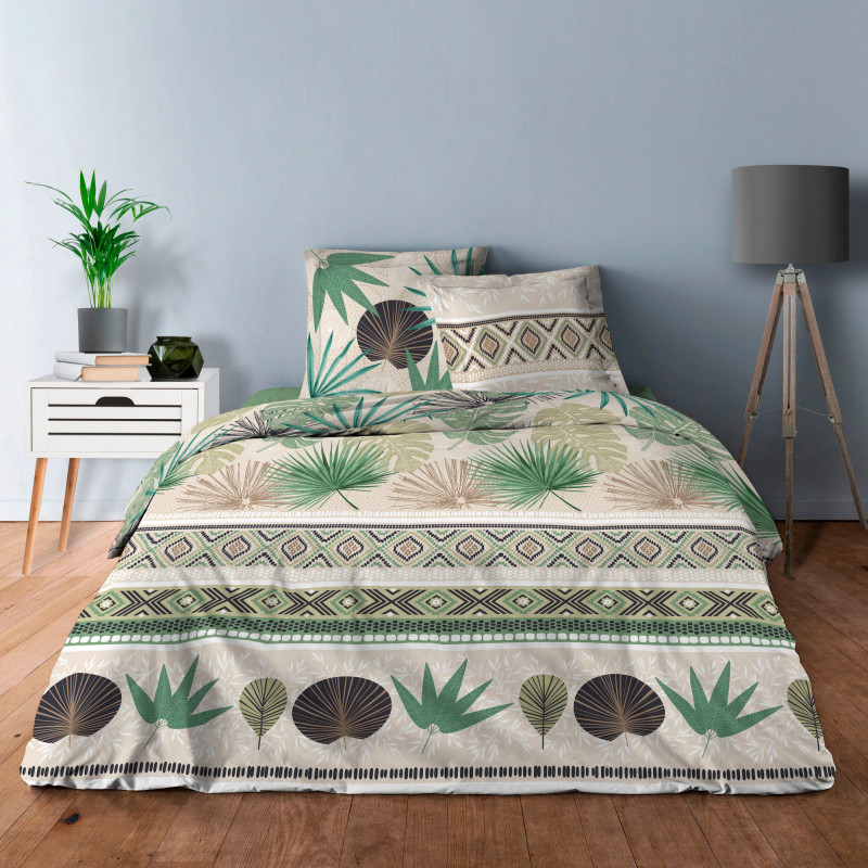 Parure de couette 3 pièces Nature microfibre