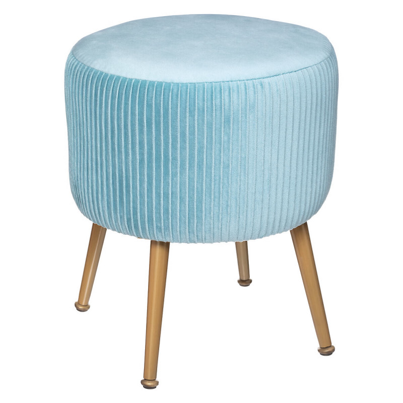 Tabouret en velours plissé Solaro Atmosphera
