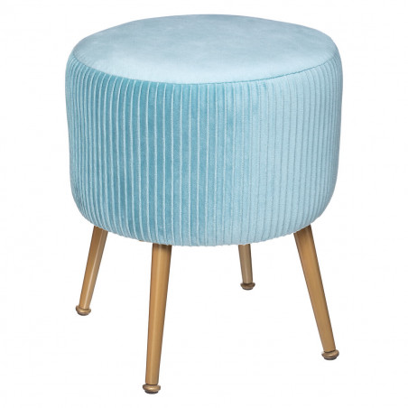 Tabouret en velours plissé Solaro Atmosphera