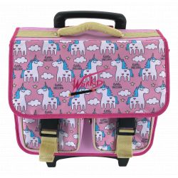 Cartable scolaire avec trolley + trousse offerte "Workids"