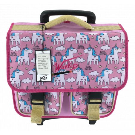 Cartable scolaire avec trolley + trousse offerte "Workids"