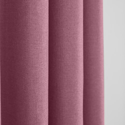 Paire de Doubles Rideaux à œillets "effet lin" Rose poudré 140 x 260 cm Moonlight deco