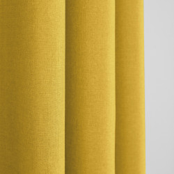 Paire de Doubles Rideaux à œillets "effet lin" Safran 140 x 260 cm Moonlight deco