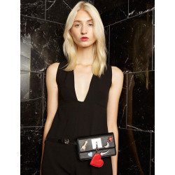 Sac épaule Plate Icons Black with Charm Iphoria