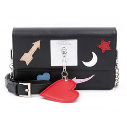 Sac épaule Plate Icons Black with Charm Iphoria