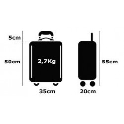 Valise cabine rigide 4 roulettes Flamenca Tokyoto Luggage