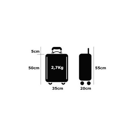 Valise cabine rigide 4 roulettes Flamenca Tokyoto Luggage