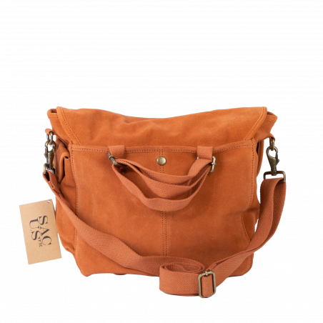 Sac besace Grand cuir suède Sac US