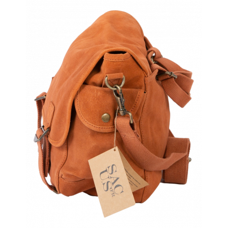 Sac besace Grand cuir suède Sac US