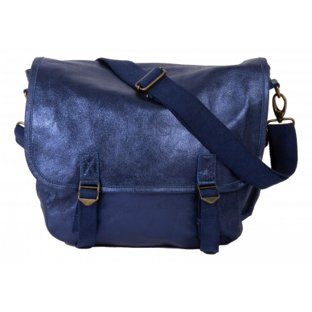 Sac besace Grand cuir Métallisé Sac US