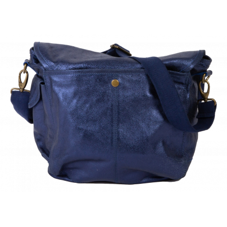Sac besace Grand cuir Métallisé Sac US