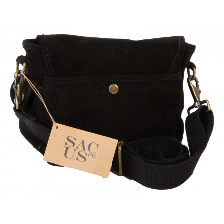 Sac besace Petit cuir suède Sac US