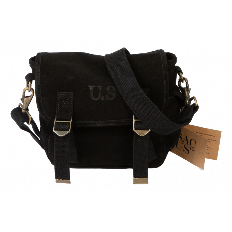 Sac besace Petit cuir suède Sac US