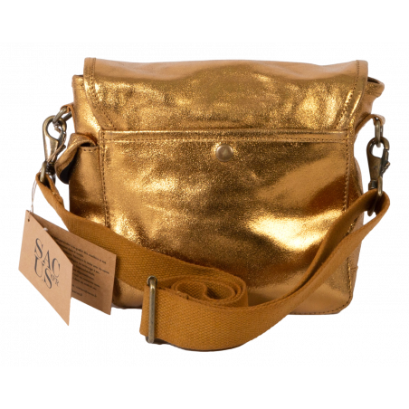 Sac besace Petit cuir Métallisé Sac US