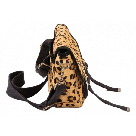 Sac besace Petit cuir Pony léopard Sac US