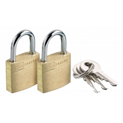Lot de 2 cadenas à clés Go Travel