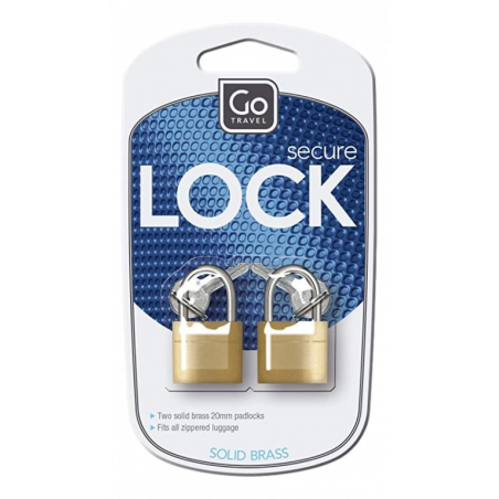 Lot de 2 cadenas à clés Go Travel