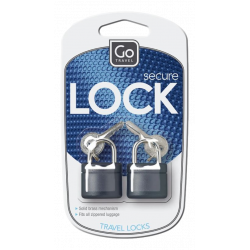 Lot de 2 cadenas à clés Go Travel Noir