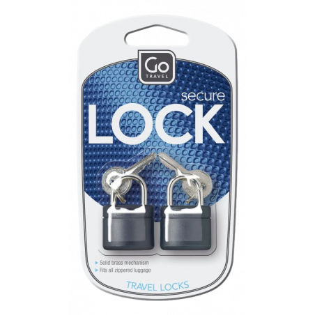Lot de 2 cadenas à clés Go Travel Noir