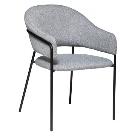 Fauteuil "Siron" en tissu chiné Atmosphera