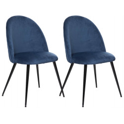 Lot de 2 chaises velours "Slano" Atmosphera