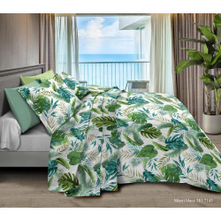 Pack complet Maori Blanc housse de couette pour lit 160 x 200 cm 100% coton / 57 fils/cm²