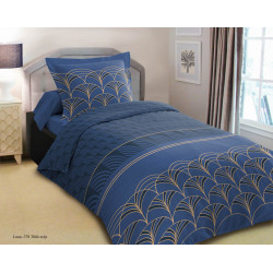 Parure de couette Luna Bleu...