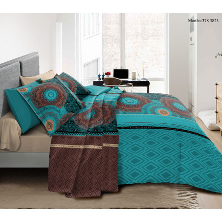 Parure de couette Martha pour lit 90 x 190 cm 100% coton / 57 fils/cm²