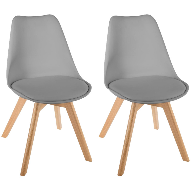 Lot de 2 chaises style scandinave Baya Atmosphera