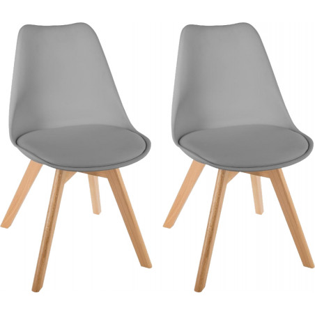 Lot de 2 chaises style scandinave Baya Atmosphera