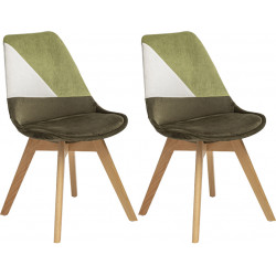 Lot de 2 chaises style scandinave "Baya Patchwork" Atmosphera
