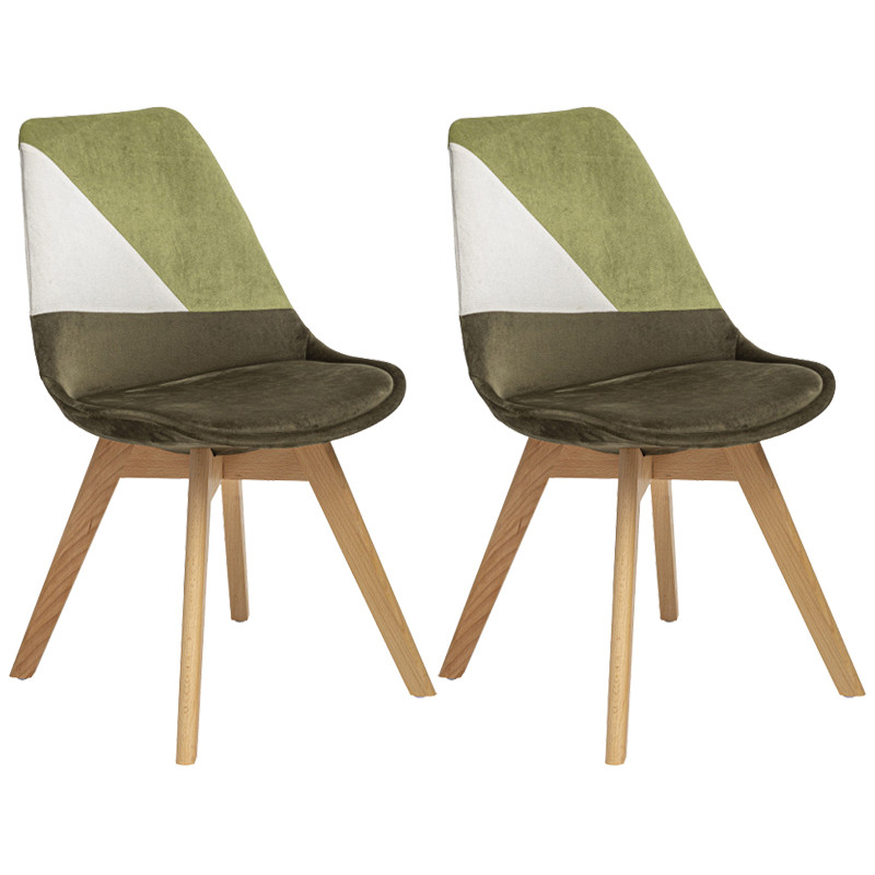 Lot de 2 chaises style scandinave "Baya Patchwork" Atmosphera