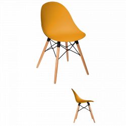 Chaise "Ezra" style scandinave pieds en hêtre Atmosphera