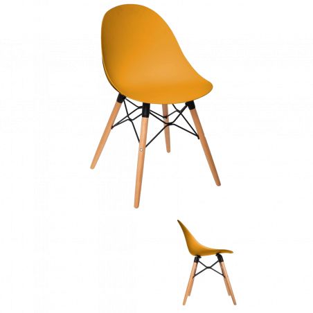 Chaise "Ezra" style scandinave pieds en hêtre Atmosphera