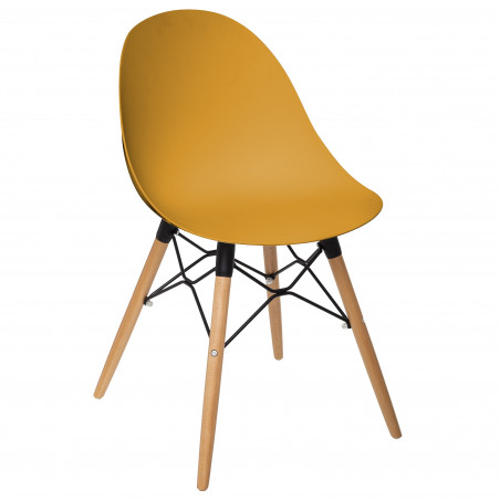 Chaise "Ezra" style scandinave pieds en hêtre Atmosphera
